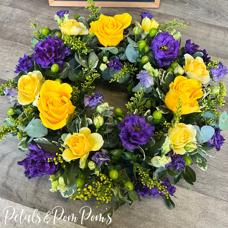 Yellow & Purple Wreath