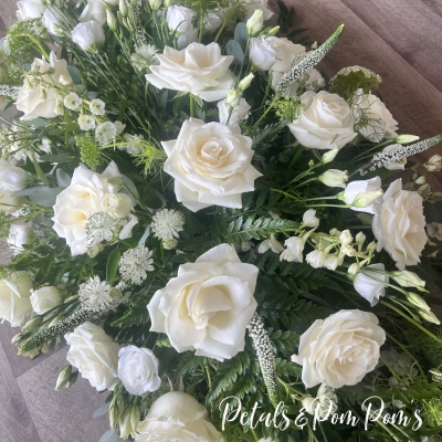 White Meadow Coffin Spray