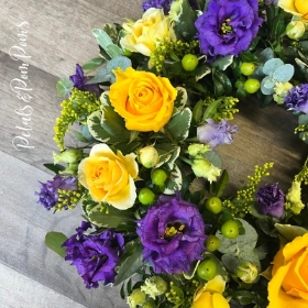 Yellow & Purple Wreath