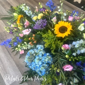 Country Garden Coffin Spray