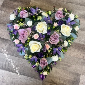 Purple & White Heart