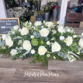 White Meadow Coffin Spray